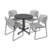 Kobe Round Tables > Breakroom Tables > Kobe Round Table & Chair Sets, 30 W, 30 L, 29 H, Grey TKB30RNDGY44GY